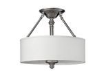 Elstead Lighting , Nickelfarben , Metall, Glas, Textil , 38.1 cm , RoHS ,