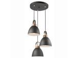 Möbelix , Graphitfarben , Holz, Metall , Buche , Hartholz , 79 cm , Made in Europe, Europäischer Sicherheitsstandard , beliebig kürzbar , Beleuchtung, Innenleuchten, Hängeleuchten, Pendelleuchten