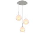 Globo , Klar, Weiß, Chromfarben, Nickelfarben, Transparent , Metall, Kunststoff, Glas , 120x45 cm , CE , beliebig kürzbar , Beleuchtung, Innenleuchten, Hängeleuchten