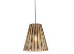 Good & Mojo , Naturfarben, Schwarz , Holz , Bambus , rund , 40x42x40 cm , LED-Leuchtmittel austauschbar , Beleuchtung, Innenleuchten, Hängeleuchten