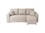 P & B , Beige , Textil , Füllung: Schaumstoff,Schaumstoff , L-Form, seitenverkehrt montierbar , 240x153 cm , Liegefunktion , Wohnzimmer, Sofas & Couches, Wohnlandschaften, Ecksofas