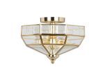 Elstead Lighting , Messingfarben , Metall, Glas , 23 cm , Grüner Punkt, RoHS , Beleuchtung, Innenleuchten, Deckenleuchten