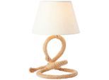 Brilliant , Naturfarben, Weiß , Textil , 40 cm , CE , Schnurschalter, LED-Leuchtmittel austauschbar ,