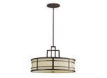 Elstead Lighting , Bronzefarben , Metall, Glas , 38.1 cm , Grüner Punkt, RoHS , Beleuchtung, Innenleuchten, Hängeleuchten, Hängeleuchten mehrflammig