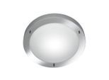 Trio Leuchten , Weiß, Chromfarben , Metall, Glas , rund , 8.0 cm , Beleuchtung, Innenleuchten, Badezimmerlampen, Badezimmer-Deckenleuchten
