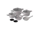Möbelix , Taupe , Metall , 20 cm,24 cm , 2,5 l,4,1 l,6,1 l , 42x23.5x66 cm , hitzebeständige Griffe , Kochen & Essen, Töpfe, Kochtopfsets
