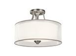 Elstead Lighting , Silberfarben , Metall, Glas, Textil , 27.8 cm , RoHS ,