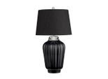 Elstead Lighting , Schwarz, Nickelfarben , Metall, Textil, Keramik , 56.2 cm , Grüner Punkt, RoHS , Beleuchtung, Innenleuchten, Tischlampen, Tischlampen