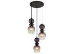 Globo , Grau, Schwarz , Metall, Kunststoff, Glas , 150 cm , CE , beliebig kürzbar , Beleuchtung, Innenleuchten, Hängeleuchten, Hängeleuchten mehrflammig