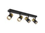 Globo , Schwarz, Dunkelgrau, Kupferfarben , Metall, Kunststoff , 6x12x56 cm , CE , verstellbare Spotlights ,