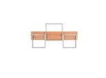 Trio Leuchten , Braun, Schwarz , Holz, Metall , 65x7.5x34.5 cm ,