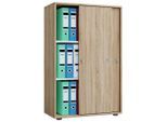 Mid.you , Sonoma Eiche , Holzwerkstoff , 2 Fächer , 70x111x37 cm , abschließbar , Büromöbel, Aktenschränke & Aktenregale, Aktenschränke
