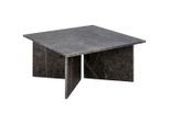 Livetastic , Schwarz , Stein , quadratisch , 90x42x90 cm , Wohnzimmer, Wohnzimmertische, Couchtische