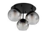 Globo , Grau, Klar, Schwarz , Metall, Glas , 28.5 cm , CE ,
