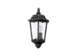 Eglo , Klar, Schwarz, Silberfarben , Metall, Glas , Laterne , 29 cm ,