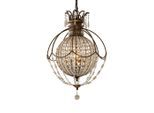 Elstead Lighting , Bronzefarben , Metall, Glas , 77.5 cm , Grüner Punkt, RoHS , mit Behang , Beleuchtung, Innenleuchten, Hängeleuchten, Kronleuchter