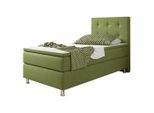 Mid.you , Grün , Textil , H3 , 7-Zonen , 90x115x210 cm , Oeko-Tex® Standard 100 , Matratze, gepolstertes Kopfteil, Federkernmatratze, Topper durchgehend, in verschiedenen Größen erhältlich, Kingsize, Partnermatratze mit durchgehendem Bezug ,