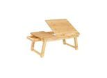 Boxxx Laptoptisch, Naturfarben, Hellbraun, Holz, Bambus, 1 Schublade(n) Schubladen, rechteckig, 35x21-29x66-75 cm, höhenverstellbar, klappbar, Stauraum, Holzmöbel, Holztische, Schreibtische Holz, Schreibtische Holz