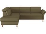 Ecksofa HOME AFFAIRE "Calypso L-Form", grün (olive), B:259cm H:85cm T:227cm, 100% Polyester, Sofas, Ecksofa, mit Relaxfunktion motorisch im Sofa 2,5- Sitzer