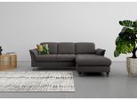 Ecksofa SIT & MORE "Maggiore L-Form", grau (fango), B:258cm H:88cm T:173cm, 95% Polyester, 5% Polyamid, Sofas, Ecksofa, wahlweise mit Kopfteilverstellung, Bettfunktion und Bettkasten