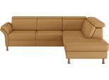 Ecksofa HOME AFFAIRE "Calypso L-Form", gelb (dijon), B:259cm H:85cm T:227cm, 100% Polyester, Sofas, Ecksofa, mit Relaxfunktion motorisch im Sofa 2,5- Sitzer