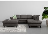 Ecksofa SIT & MORE "Maggiore L-Form", grau (anthrazit), B:261cm T:224cm, 100% Polyester, Sofas, Ecksofa, wahlweise mit Kopfteilverstellung, Bettfunktion und Stauraum