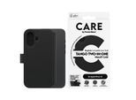 CARE BY PANZERGLASS Handyhülle "Case Feature Tango 2-in-1 Wallet Case Apple iPhone 16", schwarz, B:11cm H:2,5cm T:19,5cm, Hüllen, Backcover, Schutzhülle, Handyschutzhülle, Case, Schutzcase, stoßfest, Handyhülle