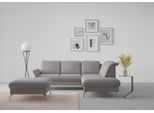 Ecksofa SIT & MORE "Fashion L-Form", grau, B:250cm H:84cm T:207cm, Sofas, Ecksofa, wahlweise mit Kopfteilverstellung, Vorziehsitz, motorisch, Nickelfüße