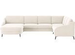 Wohnlandschaft SIT & MORE "Soul U-Form", beige (elfenbein), B:356cm H:90cm T:227cm, 100% Polyester, Sofas, Wohnlandschaft, wahlweise mit Bettfunktion und Bettkasten oder Schubkasten