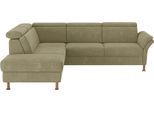 Ecksofa HOME AFFAIRE "Calypso L-Form", grün, B:259cm H:85cm T:227cm, 100% Polyester, Sofas, Ecksofa, mit Relaxfunktion motorisch im Sofa 2,5- Sitzer