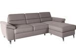 Ecksofa SIT & MORE "Sorano L-Form", grau (hellgrau), B:250cm H:88cm T:161cm, Sofas, Ecksofa, wahlweise mit Bettfunktion und Bettkasten