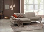 Ecksofa W.SCHILLIG "enjoy&MORE, Designsofa, elegant und bequem, L-Form", braun (stone z59), B:294cm H:87cm T:185cm, Chenille-Flachgewebe R66 (85% Polyester, 15% Nylon);Longlife Xtra-Leder Z59: Glattleder mit modischer Prägung. Hautstärke 0, 9 - 1, 1 mm;Stoff S37 (100% Polyester), Sofas, Ecksofa, Sitztiefenverstellung, Füße bronze pulverbeschichtet, Breite 294 cm