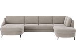 Wohnlandschaft SIT & MORE "Soul U-Form", grau (anthrazit), B:356cm H:90cm T:239cm, 100% Polyester, Sofas, Wohnlandschaft, wahlweise mit Bettfunktion und Bettkasten oder Schubkasten
