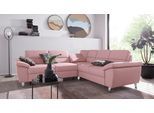 Ecksofa SIT & MORE "Sorano L-Form", rosa (altrosa), B:249cm H:88cm T:229cm, Sofas, Ecksofa, wahlweise mit Bett- und Relaxfunktion, inkl. Bettkasten