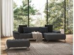 Ecksofa SIT & MORE "Cool L-Form", blau (blaugrau), B:290cm H:79cm T:185cm, Sofas, Ecksofa, wahlweise mit Kopfteilverstellung und Vorziehsitz, motorisch