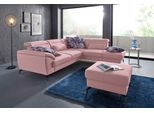 Ecksofa SIT & MORE "Percy L-Form", rosa (altrosa), B:270cm T:235cm, Sofas, Ecksofa, 12 cm Fußhöhe, Sitztiefenverstellung, wahlweise in 2 Fußfarben