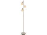 OTTO HOME Stehlampe "Yannic, Stehleuchte Metall cremefarben, exkl. 3x E14 40W 230V", beige (cremefarben), 3, Ø 31cm H: 161cm, 1 Stk., Leuchten, Kabel PVC Schwarz, mit Fußtrittschalter, ø: 310mm, H: 161cm, Stehlampe