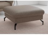 Hocker SIT & MORE "Fashion", grau (taupe), B:89cm H:45cm T:89cm, Hocker, Hocker, inklusive Federkern, mit hochwertigen, schwarzen Metallfüßen