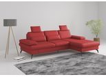 Ecksofa SIT & MORE "Morris L-Form, inkl. Sitztiefenverstellung", rot (feuerrot), B:275cm H:82cm T:171cm, Sofas, Ecksofa, wahlweise mit Armteilverstellung, Bettfunktion & Bettkasten
