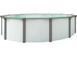 Rundpool KWAD "Green line Evolution", weiß (weiß, design, innenfarbe: sand), H:132cm Ø:360cm, Schwimmbecken, Rundpool, 3,6x1,32 white- design Folie in blau, sand oder grau erhältlich