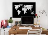 Acrylglasbild OTTO HOME "Weltkarte - Acrylbilder mit Blattsilber veredelt", silber (farbe bild(er): silber), B:80cm H:50cm, Bilder, Acrylglasbild, Silberveredelung, Handgearbeitet, Gerahmt, Edel