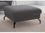 Hocker SIT & MORE "Fashion", braun (espresso), B:89cm H:45cm T:89cm, Hocker, Hocker, inklusive Federkern, mit hochwertigen, schwarzen Metallfüßen