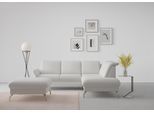 Ecksofa SIT & MORE "Fashion L-Form", grau (hellgrau), B:250cm H:84cm T:207cm, Sofas, Ecksofa, wahlweise mit Kopfteilverstellung, Vorziehsitz, motorisch, Nickelfüße