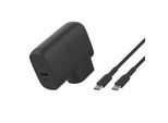 BELKIN Smartphone-Ladegerät "BoostCharge Hybrid-Ladegerät (25 W) mit Powerbank 5K", schwarz, B:10,4cm H:5cm T:13,5cm, Ladegeräte, geeignet für Apple iPhone/iPad, Samsung Galaxy, Google Pixel, Smartphone-Ladegerät