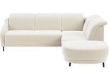 Ecksofa SIT & MORE "Blues L-Form", beige (elfenbein), B:258cm H:93cm T:249cm, 100% Polyester, Sofas, Ecksofa, wahlweise mit Klapptisch und USB