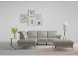 Ecksofa SIT & MORE "Fashion L-Form", grau (hellgrau), B:250cm H:84cm T:207cm, Sofas, Ecksofa, wahlweise mit Kopfteilverstellung, Vorziehsitz, motorisch, Nickelfüße