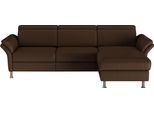 Ecksofa HOME AFFAIRE "Calypso L-Form", braun (dunkelbraun), B:260cm H:85cm T:172cm, 100% Polyester, Sofas, Ecksofa, mit motorischen Funktionen im Sofa und Recamiere