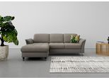Ecksofa SIT & MORE "Maggiore L-Form", braun (schlamm), B:258cm T:173cm, 95% Polyester, 5% Polyamid, Sofas, Ecksofa, wahlweise mit Kopfteilverstellung, Bettfunktion und Bettkasten