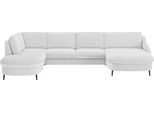 Wohnlandschaft SIT & MORE "Soul U-Form", silber, B:356cm H:90cm T:239cm, 100% Polyester, Sofas, Wohnlandschaft, wahlweise mit Bettfunktion und Bettkasten oder Schubkasten