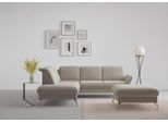 Ecksofa SIT & MORE "Fashion L-Form", braun (latte), B:250cm H:84cm T:207cm, Sofas, Ecksofa, wahlweise mit Kopfteilverstellung, Vorziehsitz, motorisch, Nickelfüße